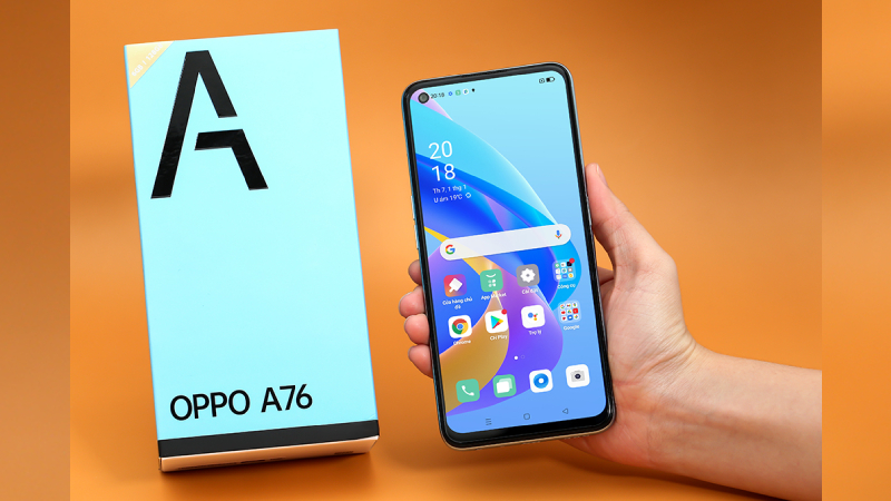 OPPO A76 có vẻ ngoài trẻ trung thời trang